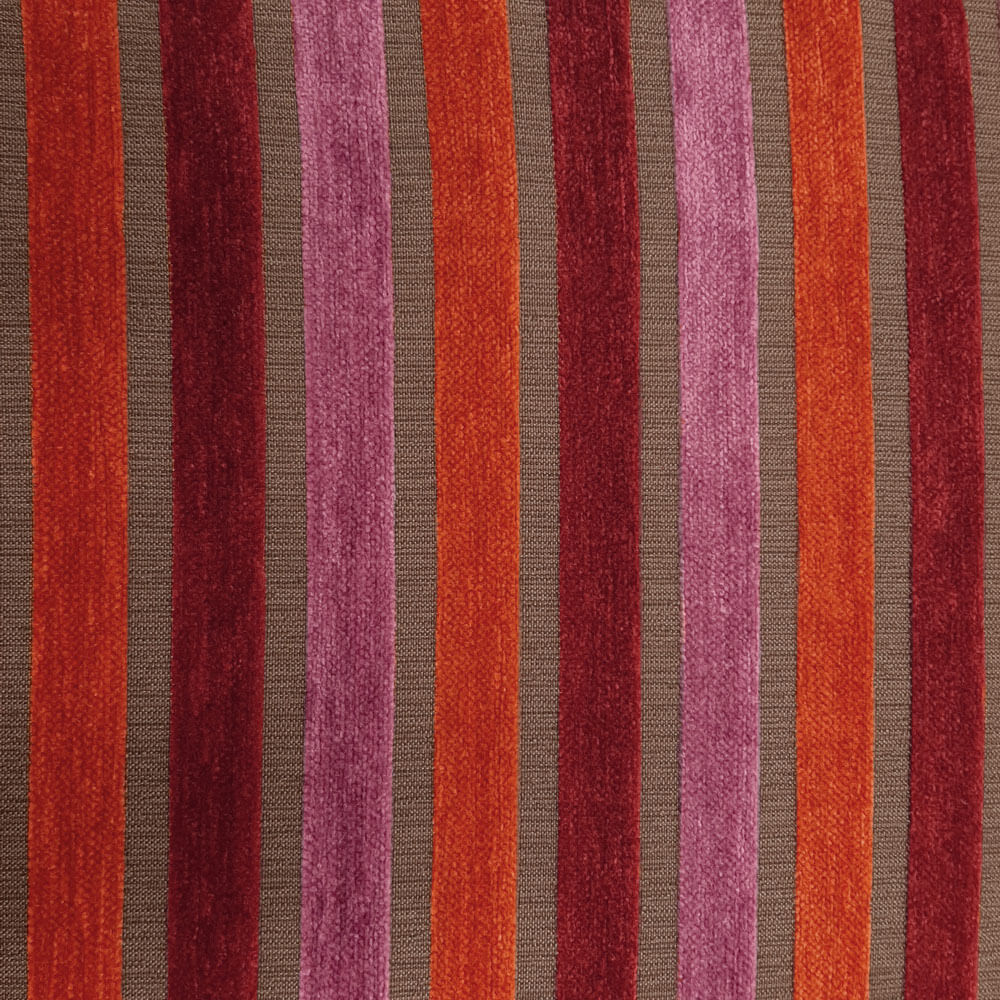 Aika – Deko- und Möbelstoff mit Streifen - Taupe (Berry,Terracotta,Bordeaux)