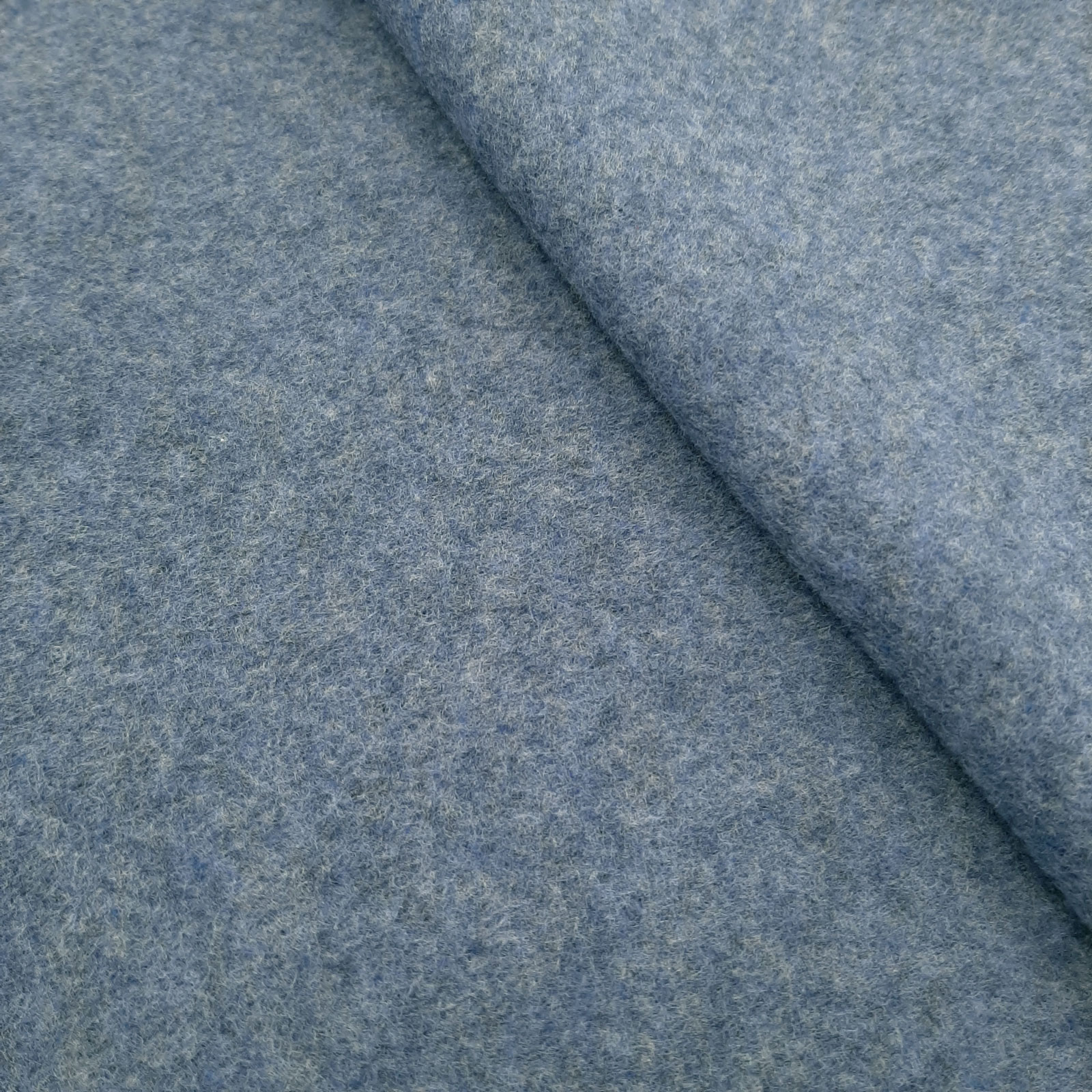 Organic Cotton Fleece - hochwertiges Baumwollfleece-Blau Melange