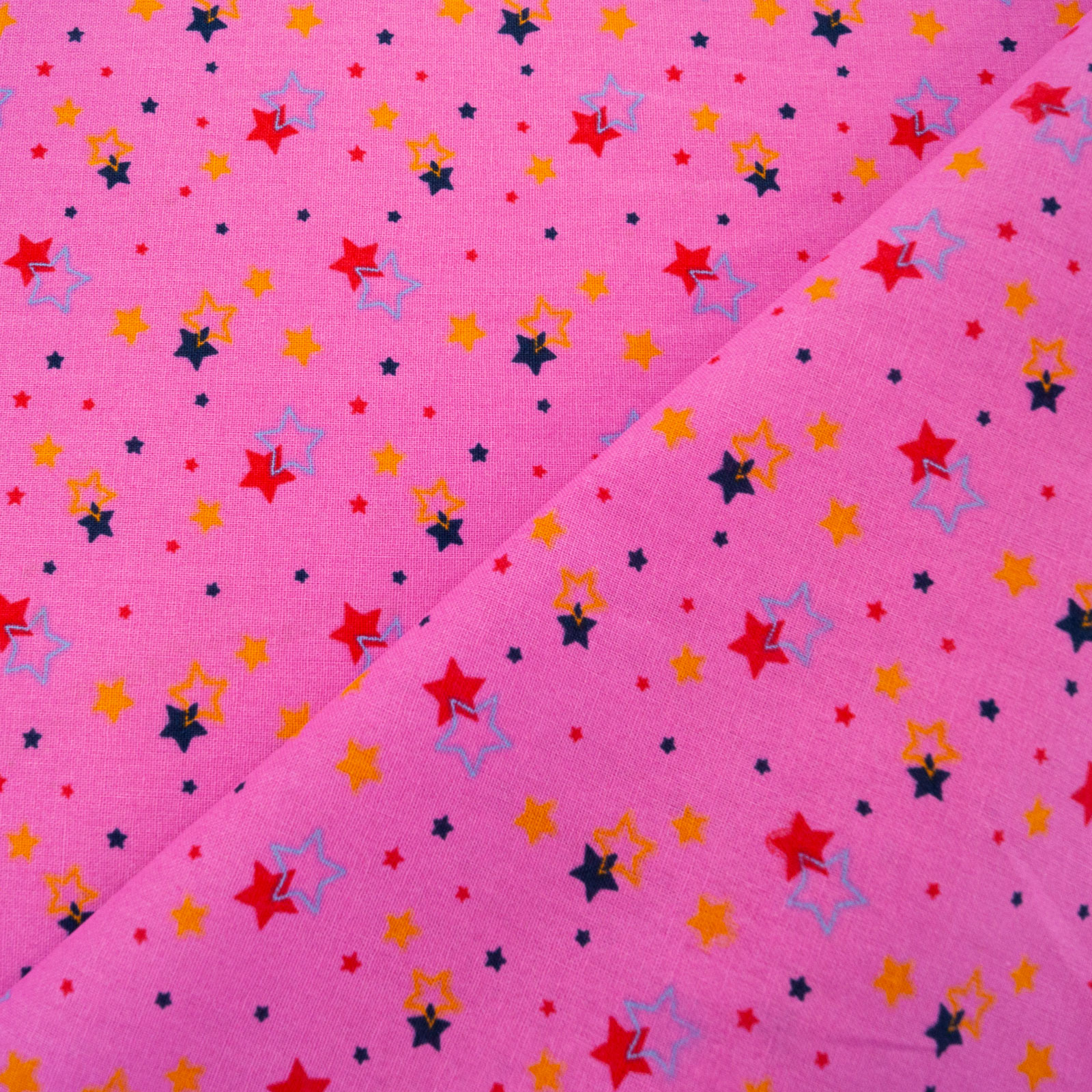 Baumwollstoff - Sternenhimmel pink