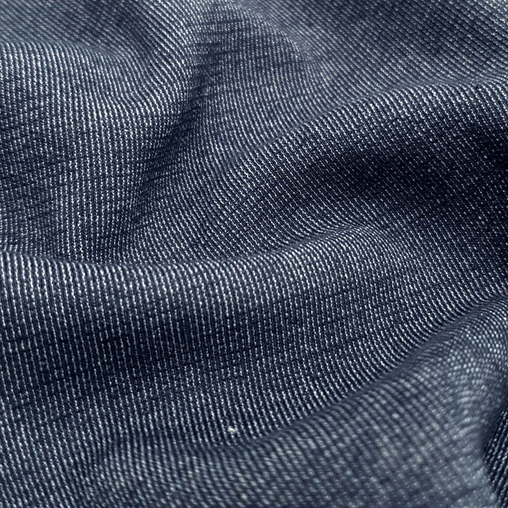 Rylee – Doubleface Jersey/Pique – Jeansblau-Hellgrau Meliert